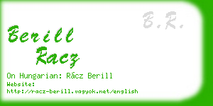 berill racz business card